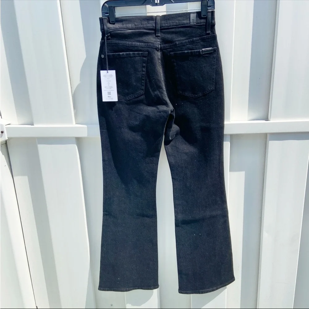 7 For All Mankind Jeans Womens 28 Black Riley Sneaker Boot Studded Bootcut Denim